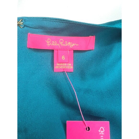 Lilly Pulitzer Blakelynn Elbow Sleeve Top Blue Rhapsody Size 6 - Picture 16 of 16
